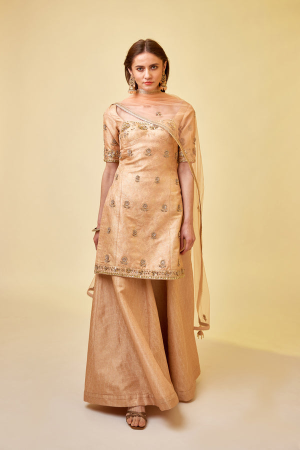 Rose Pink Sharara Set.