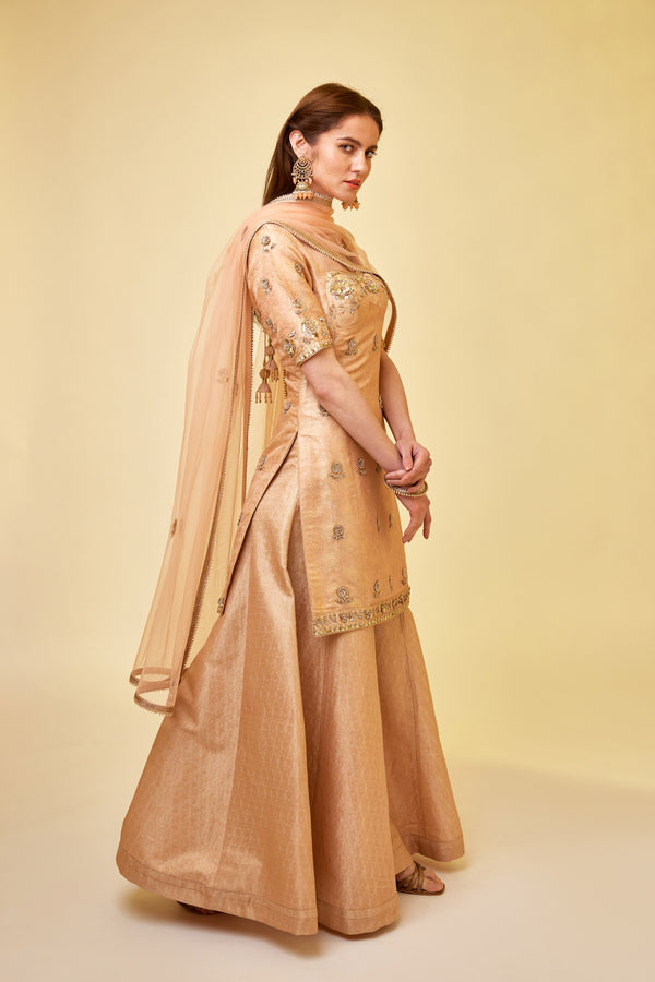 Rose Pink Sharara Set.