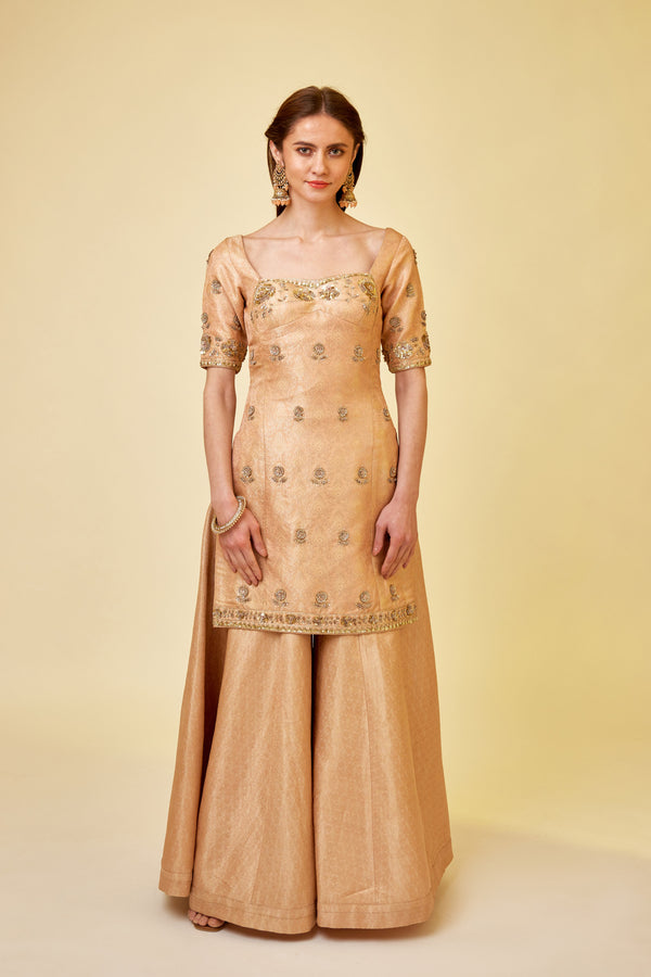 Rose Pink Sharara Set.