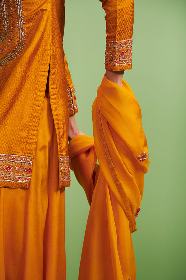 Mustard Kurta & Sharara Set.