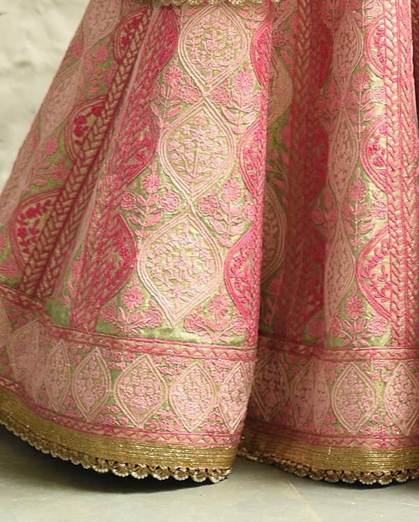 Multicoloured Pastel Lehenga Set.