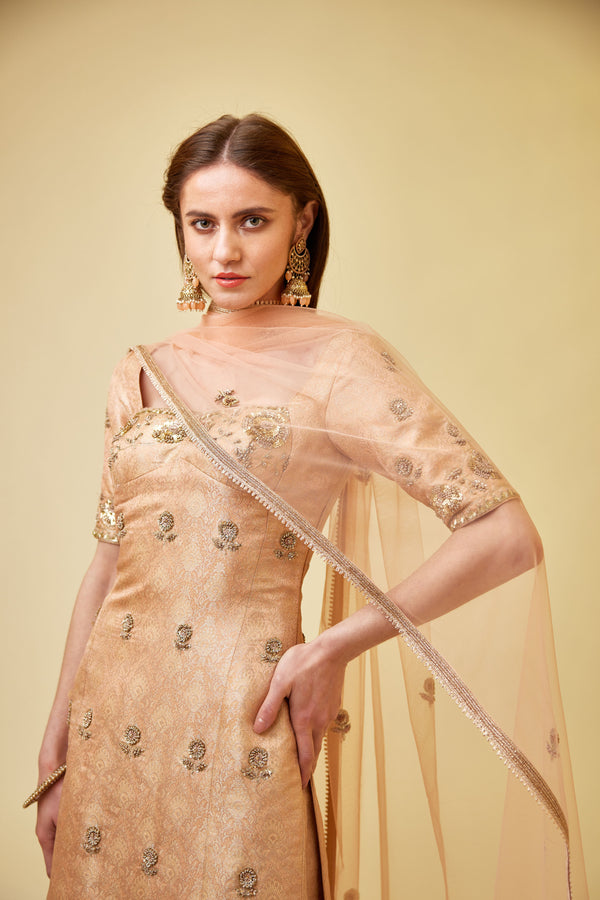 Rose Pink Sharara Set.