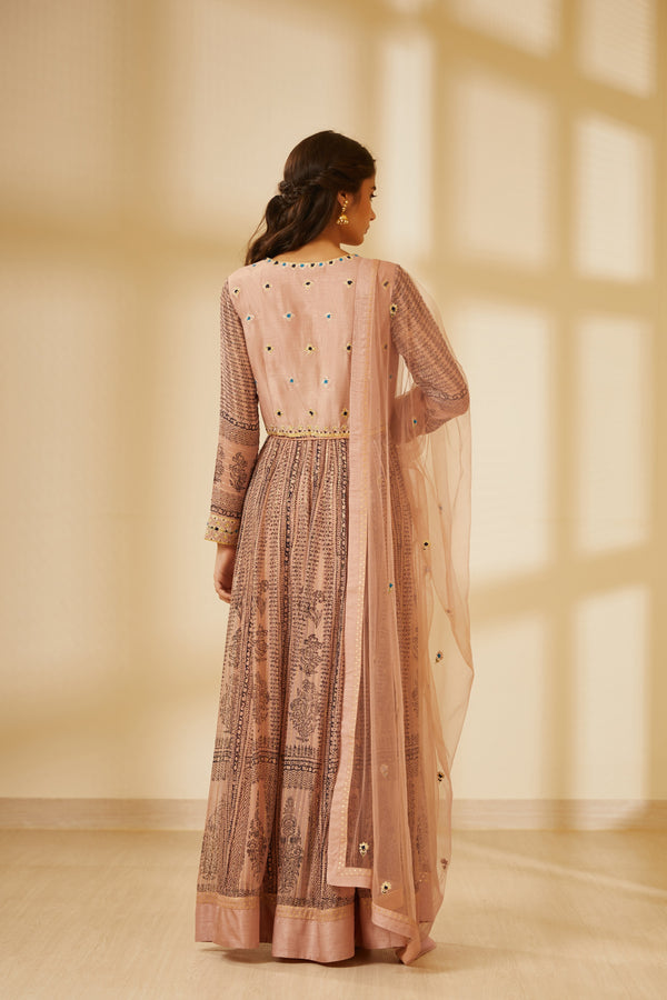 Rose Pink Anarkali Set