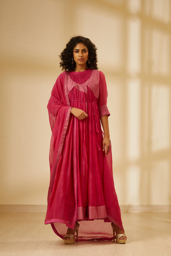 Dark Pink Anarkali Set