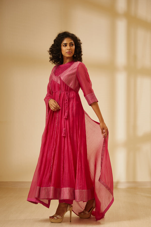 Dark Pink Anarkali Set