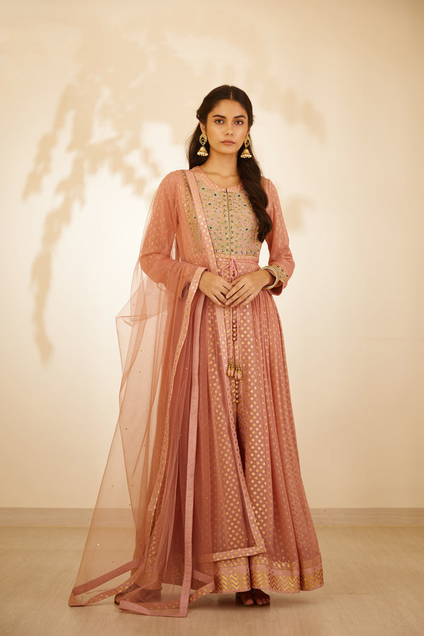 Blush Pink Anarkali Set.