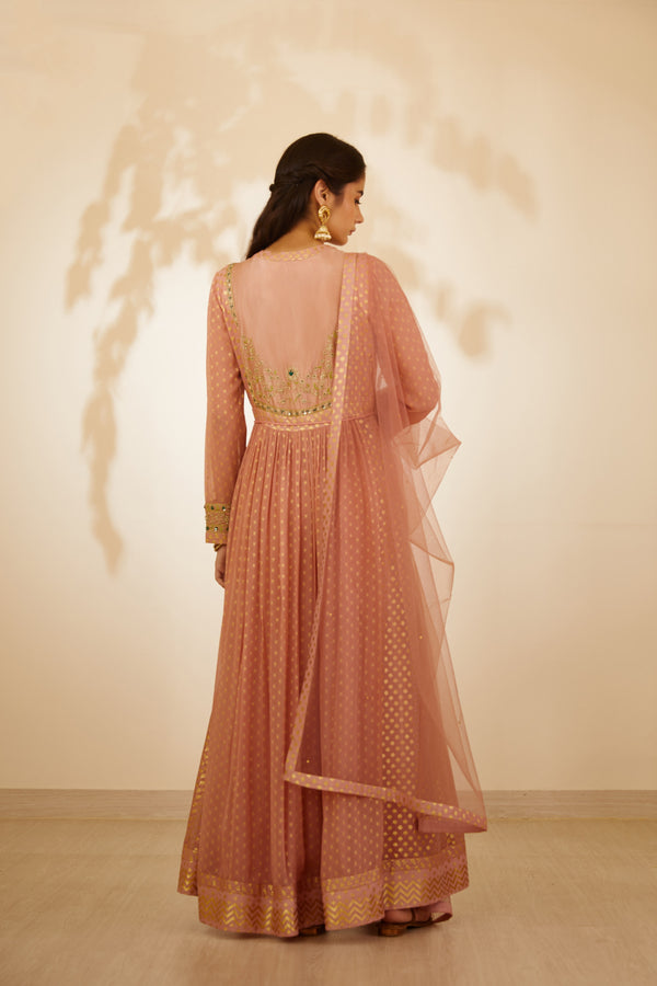 Blush Pink Anarkali Set.