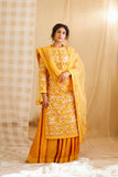 Mango Yellow Kurta & Skirt Set.