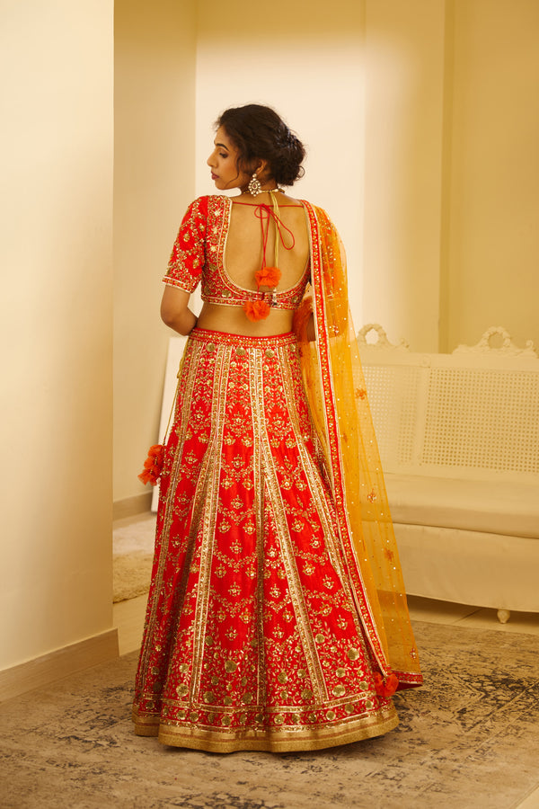 Red Lehenga Set.