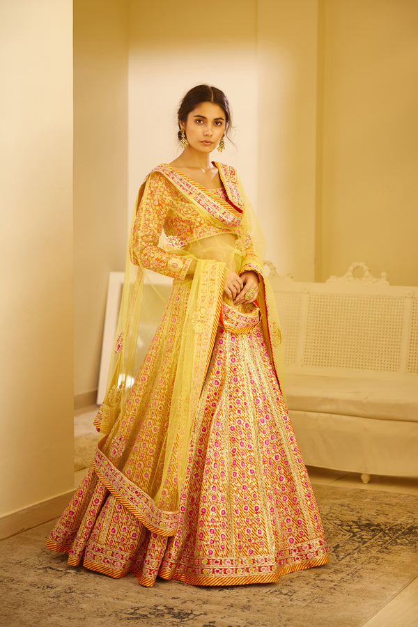 Multicolored Lehenga Set.