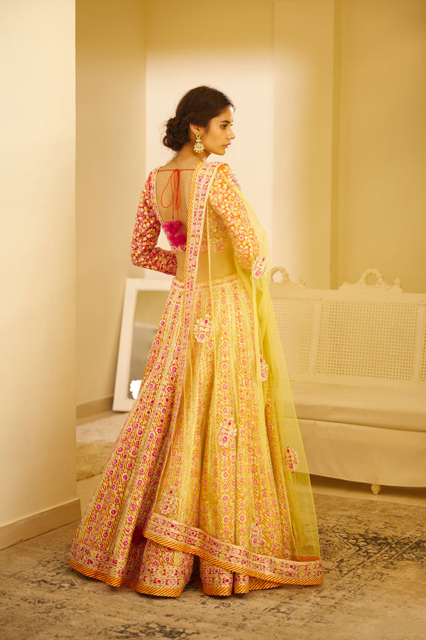 Multicolored Lehenga Set.