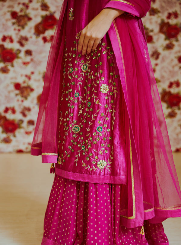 Magenta Pink Lehenga Set.