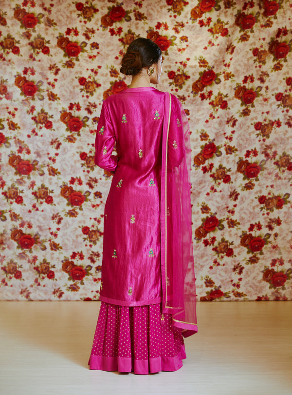 Magenta Pink Lehenga Set.