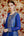 Royal Blue Anarkali Set.