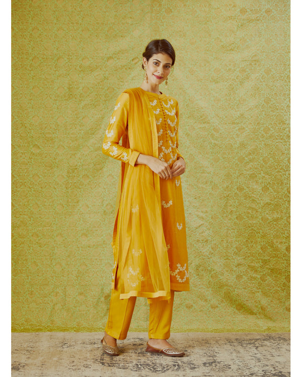 Orange Kurta Set.