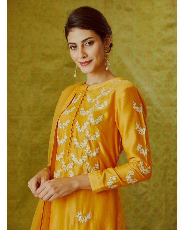 Orange Kurta Set.