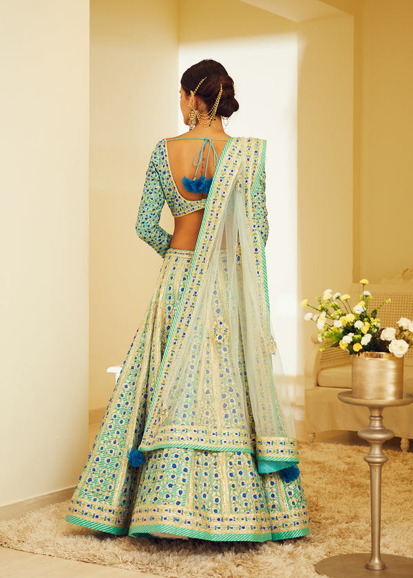 Blue Lehenga Set.