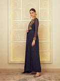 Navy Blue Anarkali Set.