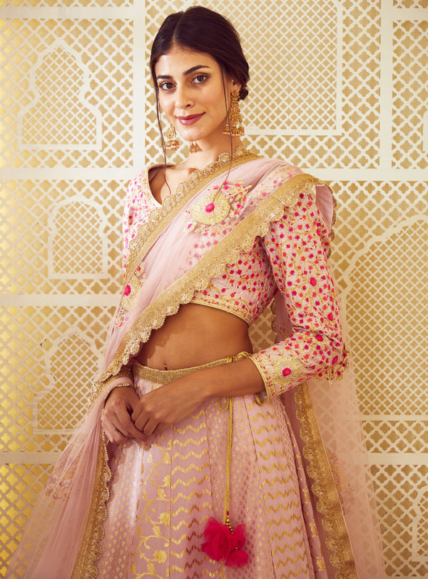 Light Pink Lehenga Set.