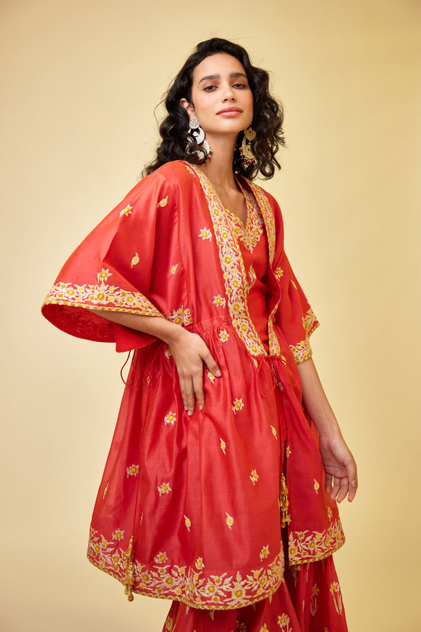 Spicy Orange Sharara Set.