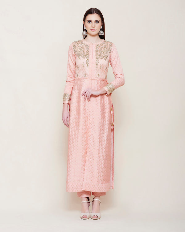 Pink Kurta set.