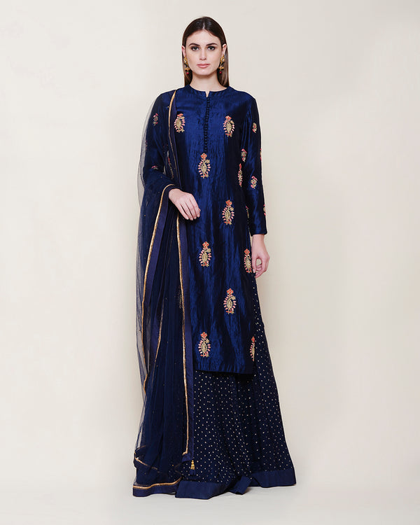 MIDNIGHT BLUE  KURTA LEHENGA