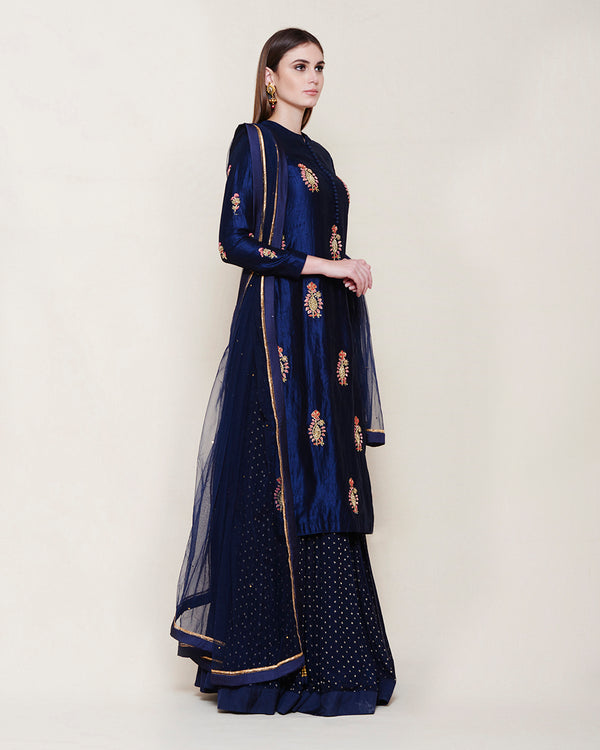 MIDNIGHT BLUE  KURTA LEHENGA