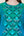 EMERALD GREEN BLUE EMBROIDERED SILK KURTA SET