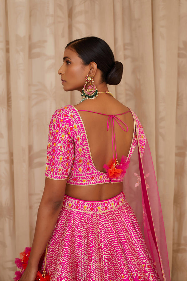 Magenta Pink Lehenga Set.