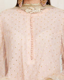 Peach pink kurta & skirt set.