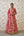 Maroon Coral Kurta Skirt Set.