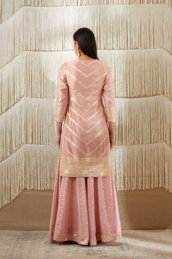 Powder Pink Sharara set.