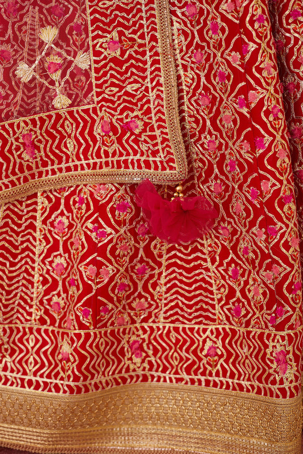 Red Lehenga Set.