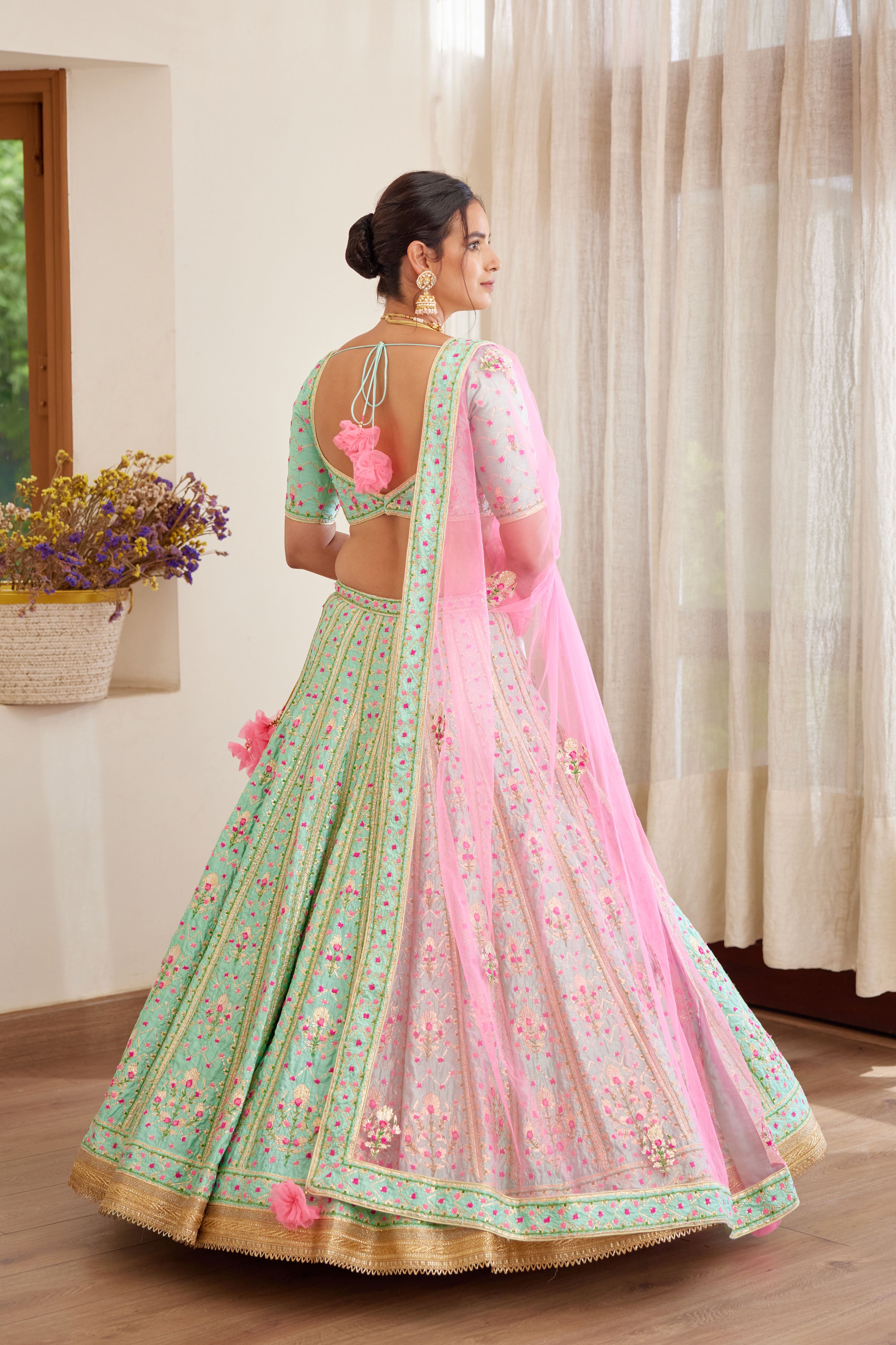 Light Green And Pink Combination Dress Sea Green Pink Lehenga Shyam Narayan Prasad Light Green And Pink Combination Dress Sea Green Pink Lehenga Shyam Narayan Prasad