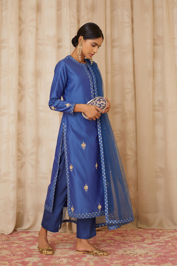 Royal Blue Kurta Set.