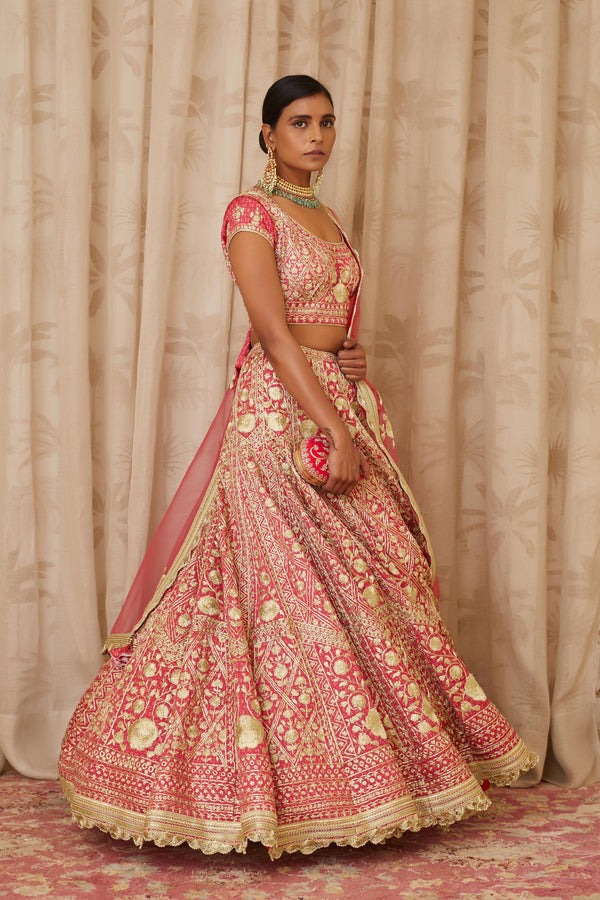 Coral Lehenga Set.