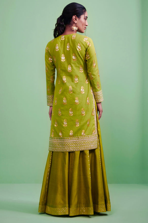 Green Kurta & Sharara Set.