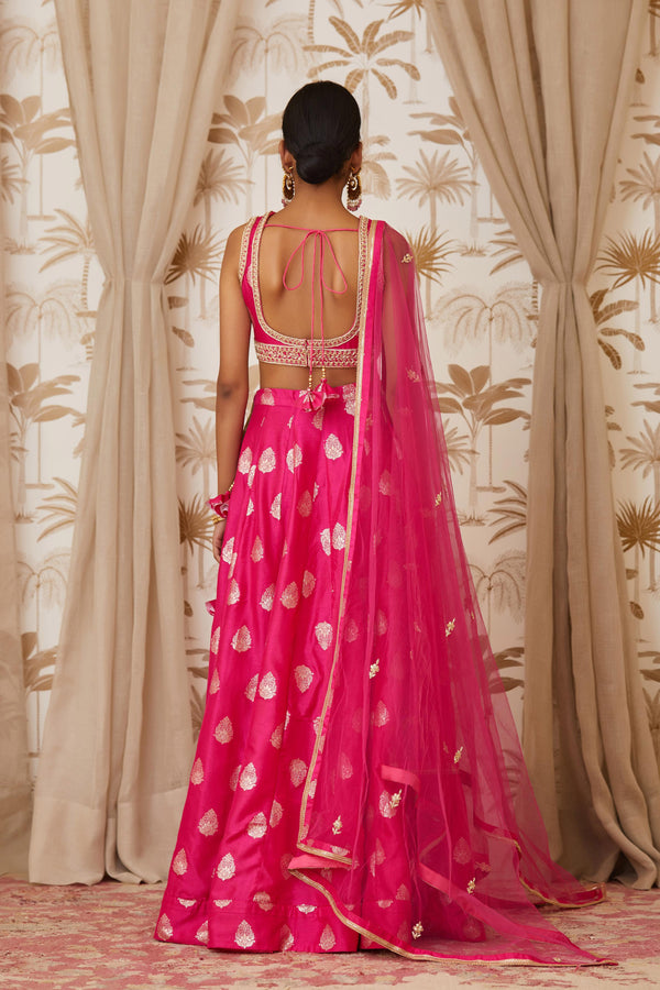 Magenta Lehenga Set.