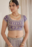 Mauve Purple Lehenga Set.