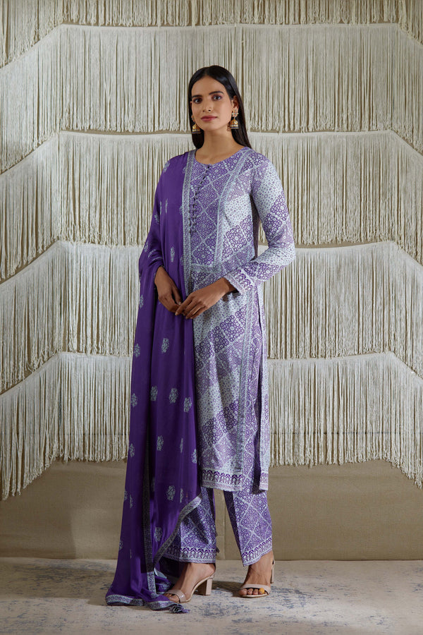 Purple Kurta Set