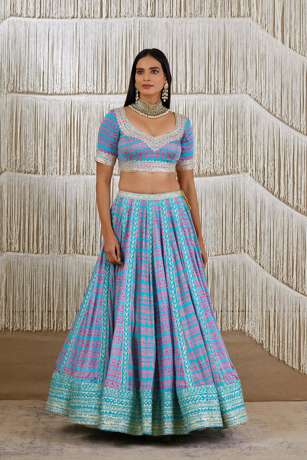 Light Sky Blue Lehenga set