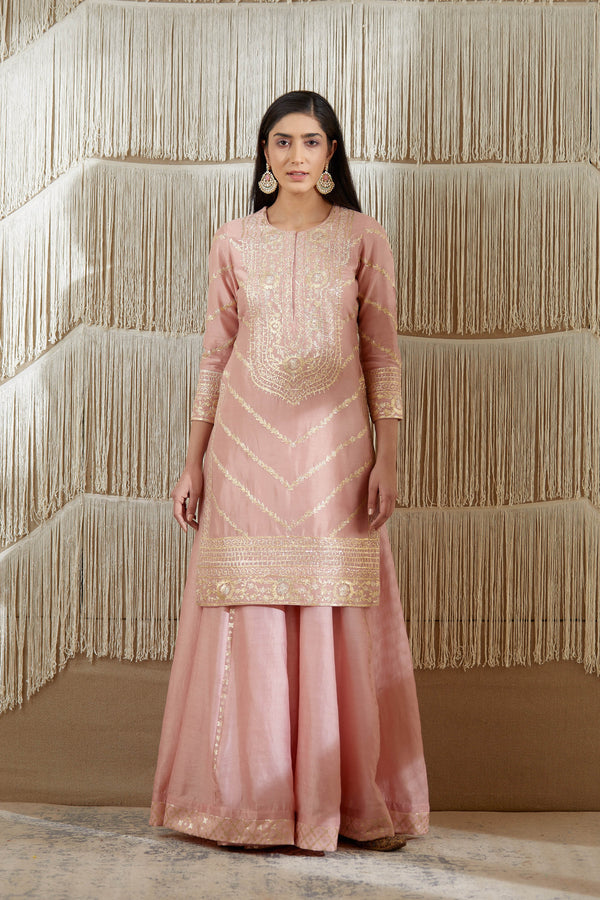 Powder Pink Sharara set.