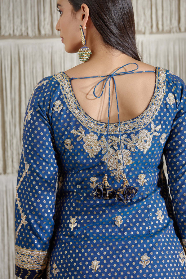 Navy Blue Sharara set.