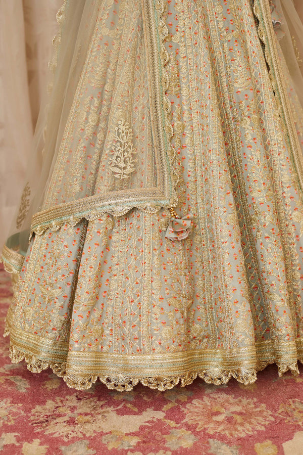 Silver Grey Lehenga Set.