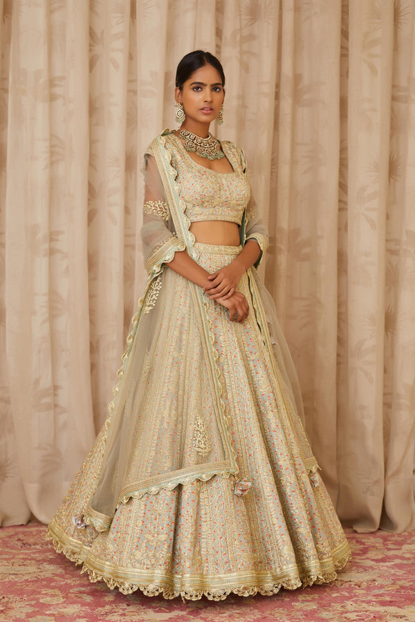 Silver Grey Lehenga Set.