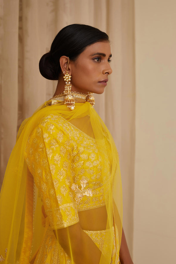 Yellow Lehenga Set.