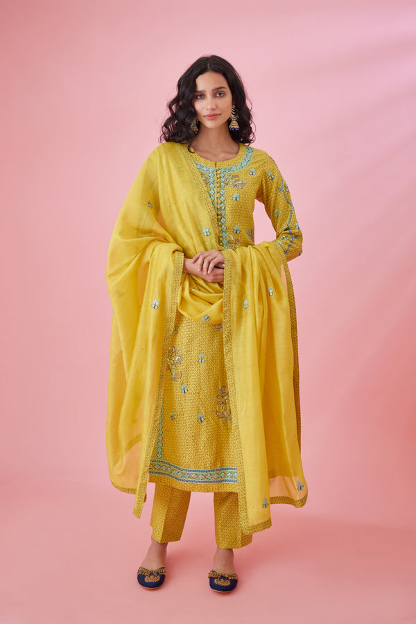 Yellow Kurta Set.