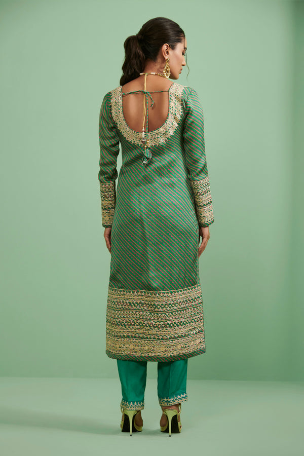 Green Kurta  Set.