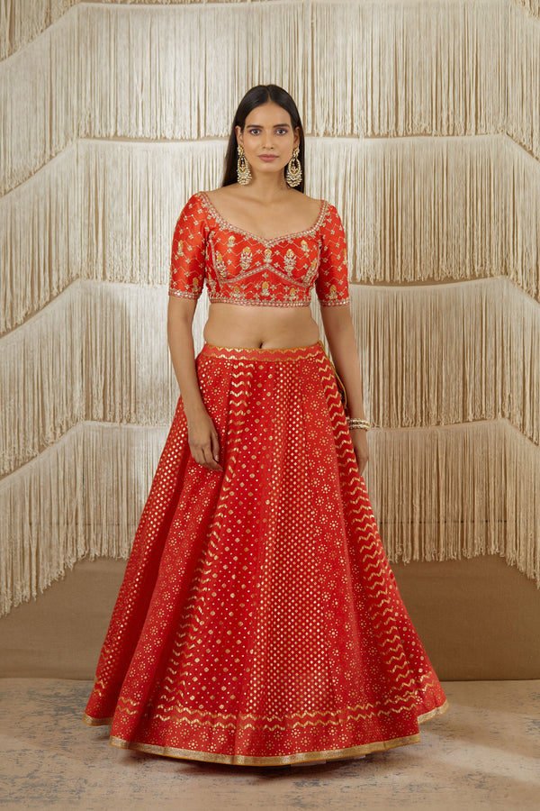 Red Lehenga set