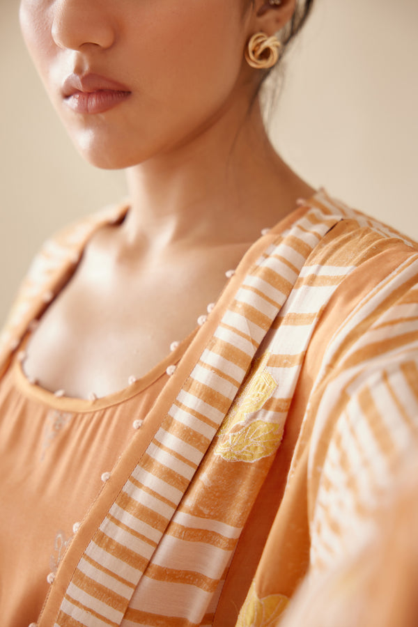 Russet Orange Kimono Set.